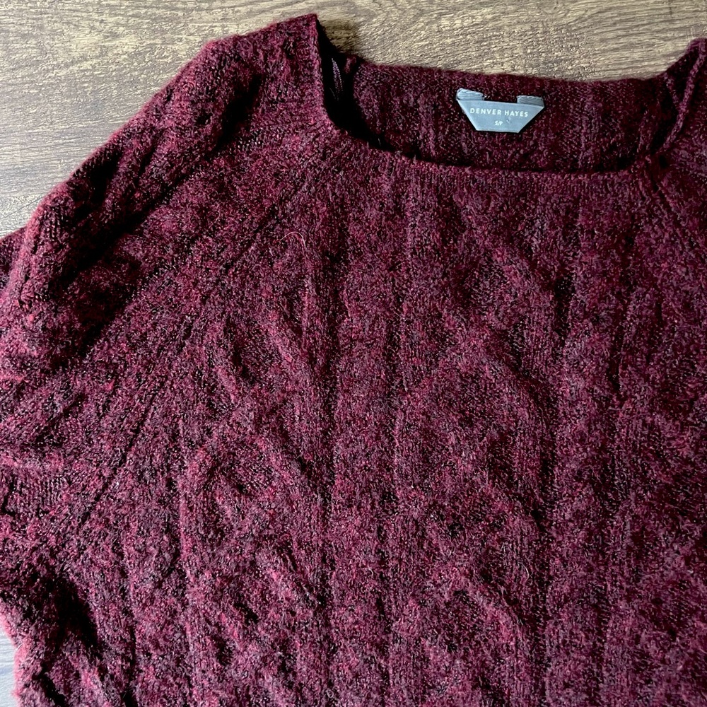 Burgundy Fall Knit Sweater